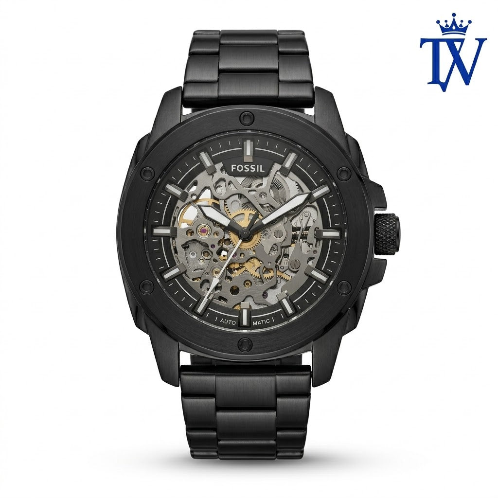 Fossil Modern Machine ME3080 Automatic Skeleton Watch Front View