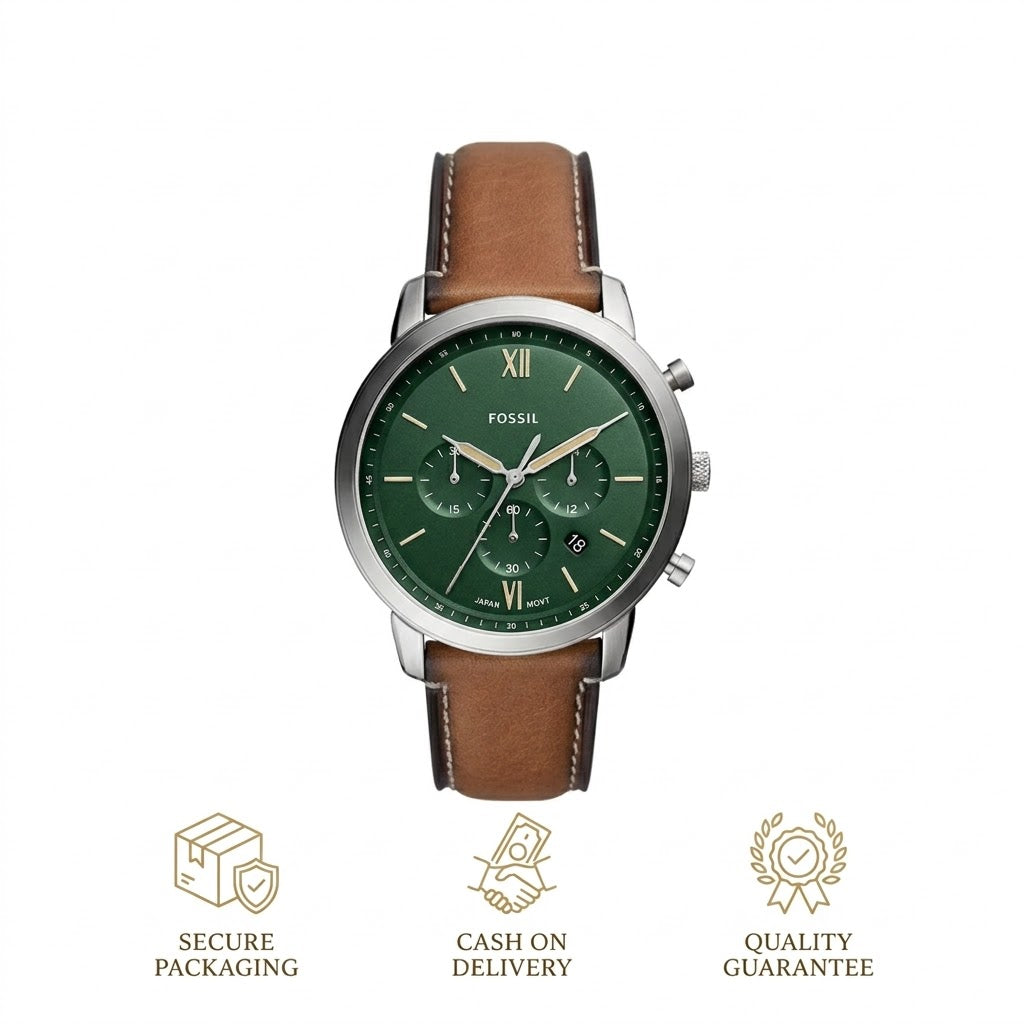 Fossil Tan LiteHide™ Genuine Leather Strap Texture Detail Close-up