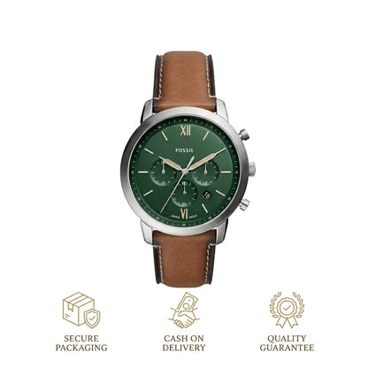 Fossil Tan LiteHide™ Genuine Leather Strap Texture Detail Close-up