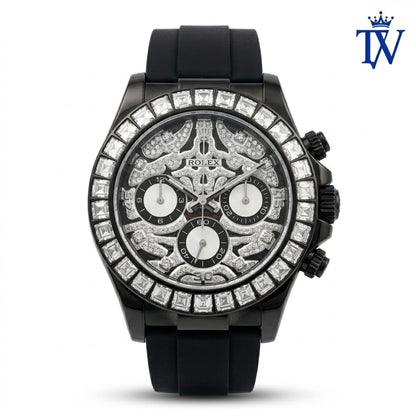 Rolex Daytona Eye of the Tiger 116589TBR White Gold Watch Front View Master Quality
