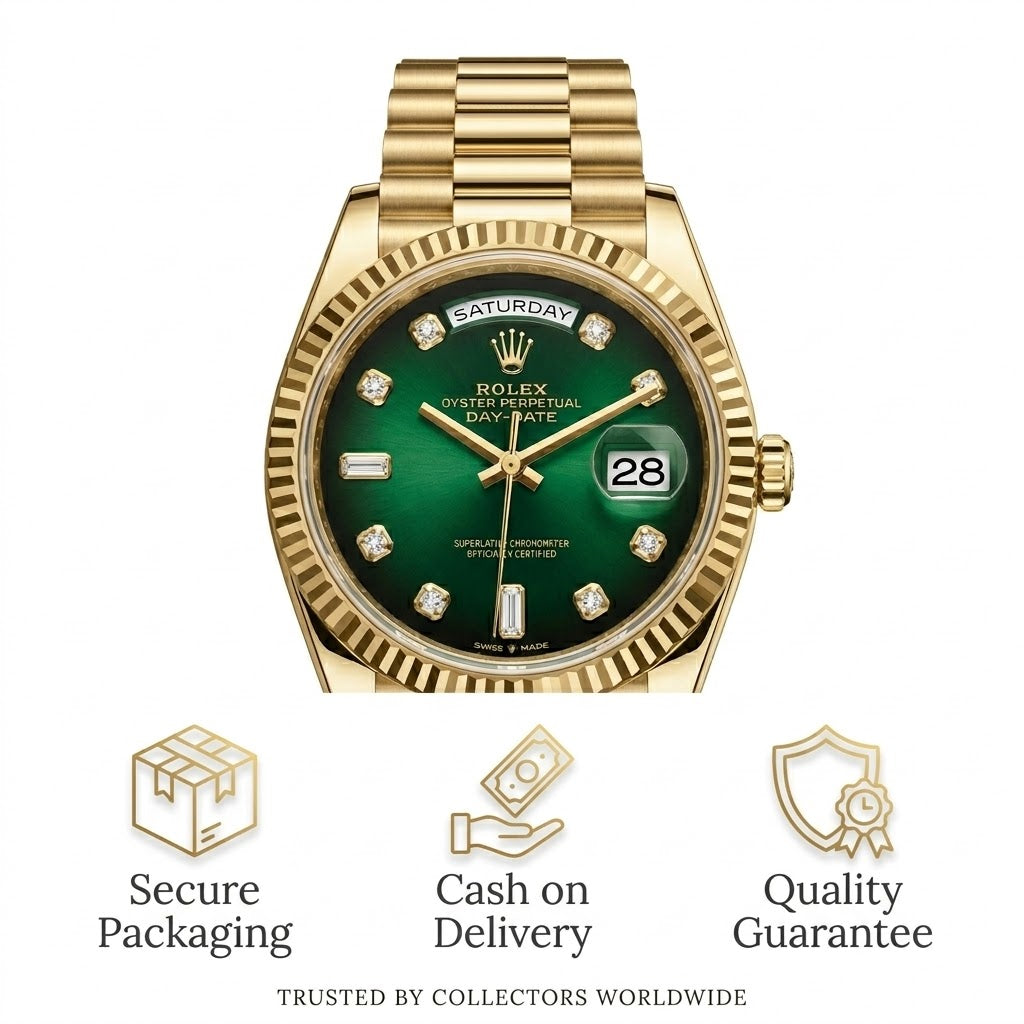 Rolex Yellow Gold Fluted Bezel and 40mm Case Finishing Detail